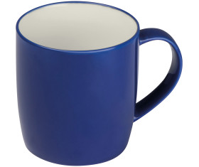 Porcelain cup, white inside and coloured outside